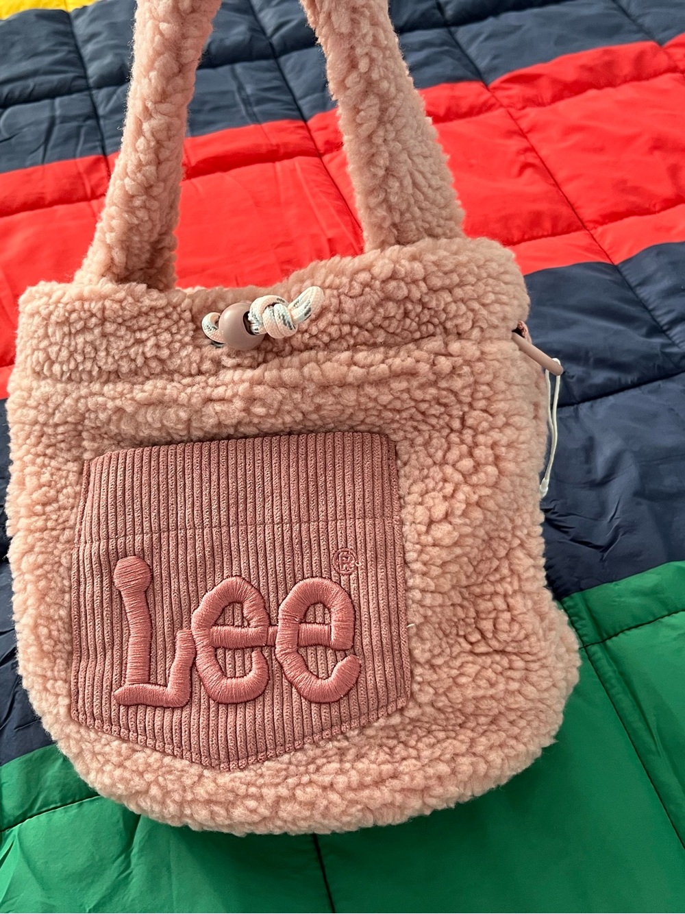 Lee Pink Sherpa Tote Bag BNWT Pink - Picture 5 of 8